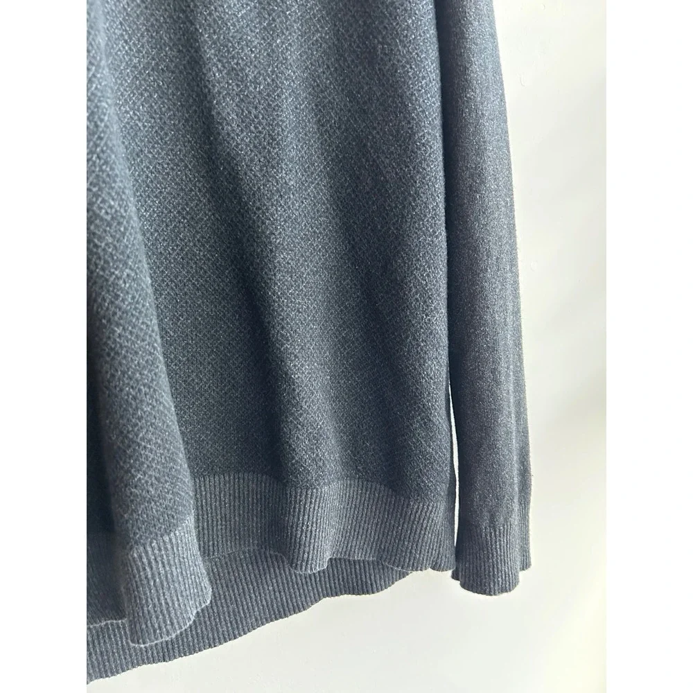 Marc Anthony Charcoal Grey Shawl Collar Sweater Mens XL